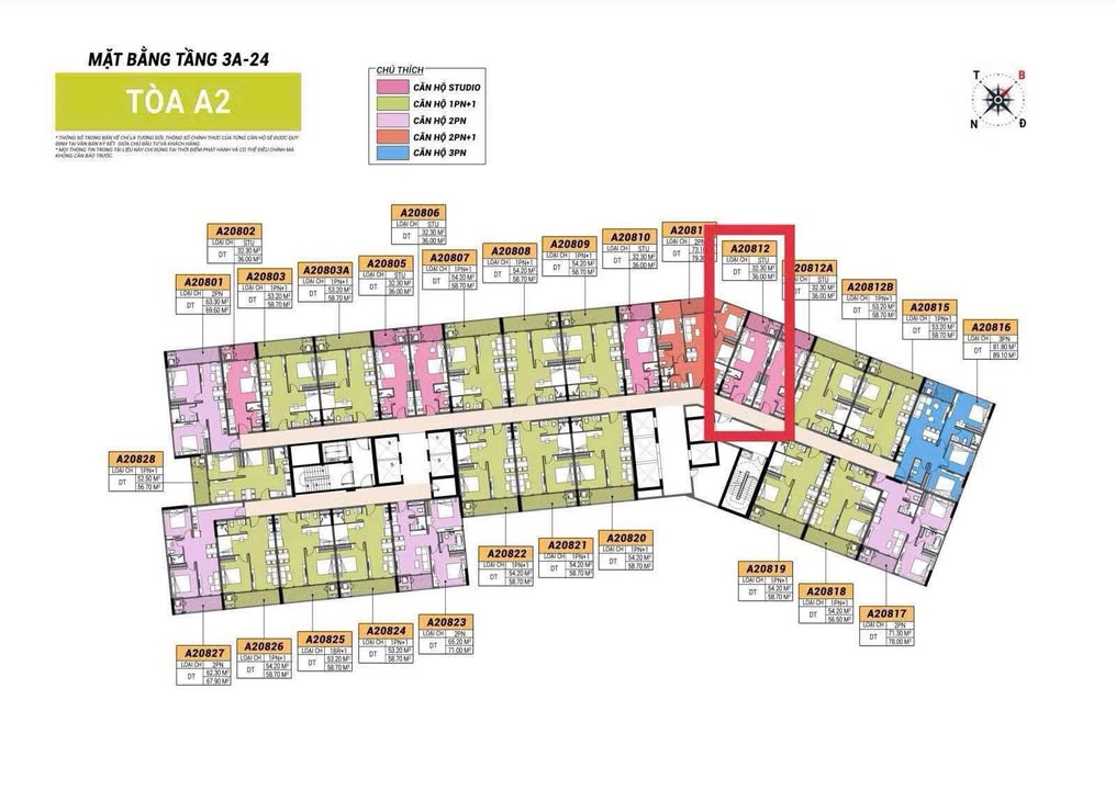 Căn hộ Studio Cora Tower Đà Nẵng 32m² giá 2 tỷ - Thanh toán sớm giảm giá!