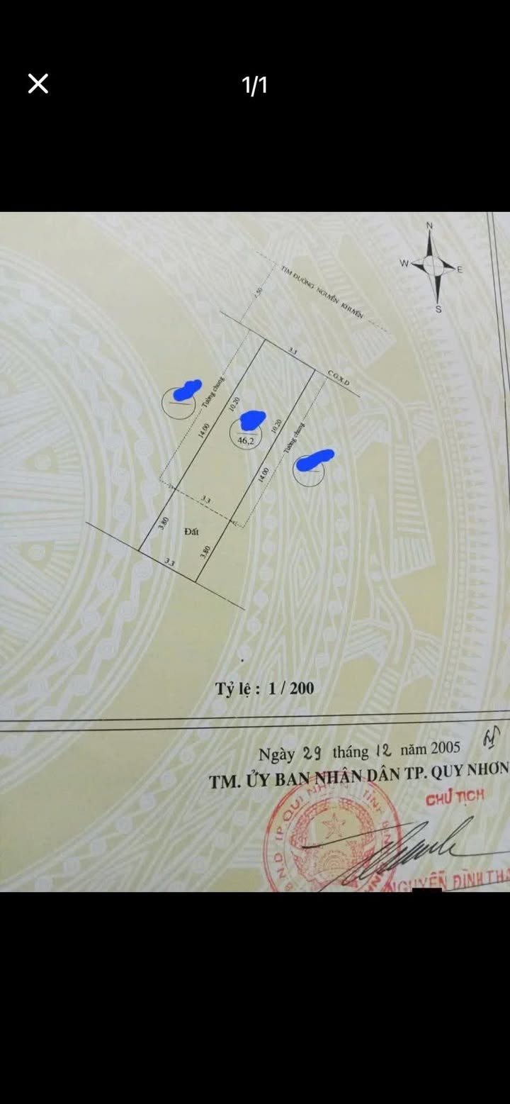 Nhà mặt tiền đường Nguyễn Khuyến, Quy Nhơn 46m² giá 2.85 tỷ - Cơ hội đầu tư hấp dẫn!
