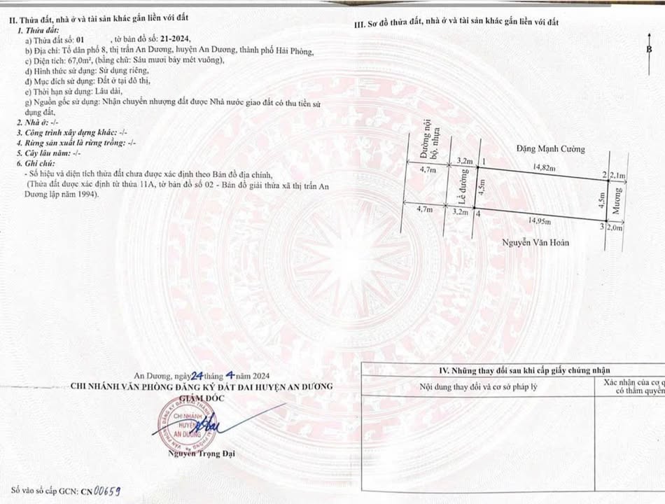 Nhà chính chủ 67m² tại tổ 8, phường An Dương, Hải Phòng - Giá chỉ 2.3 tỷ!