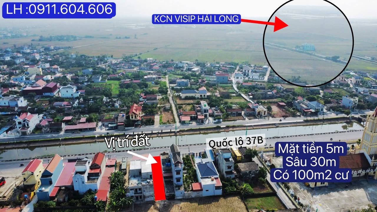 Đất mặt đường QL37B Giao Nhân, Giao Thủy 150m² - Vị trí kinh doanh đắc địa!