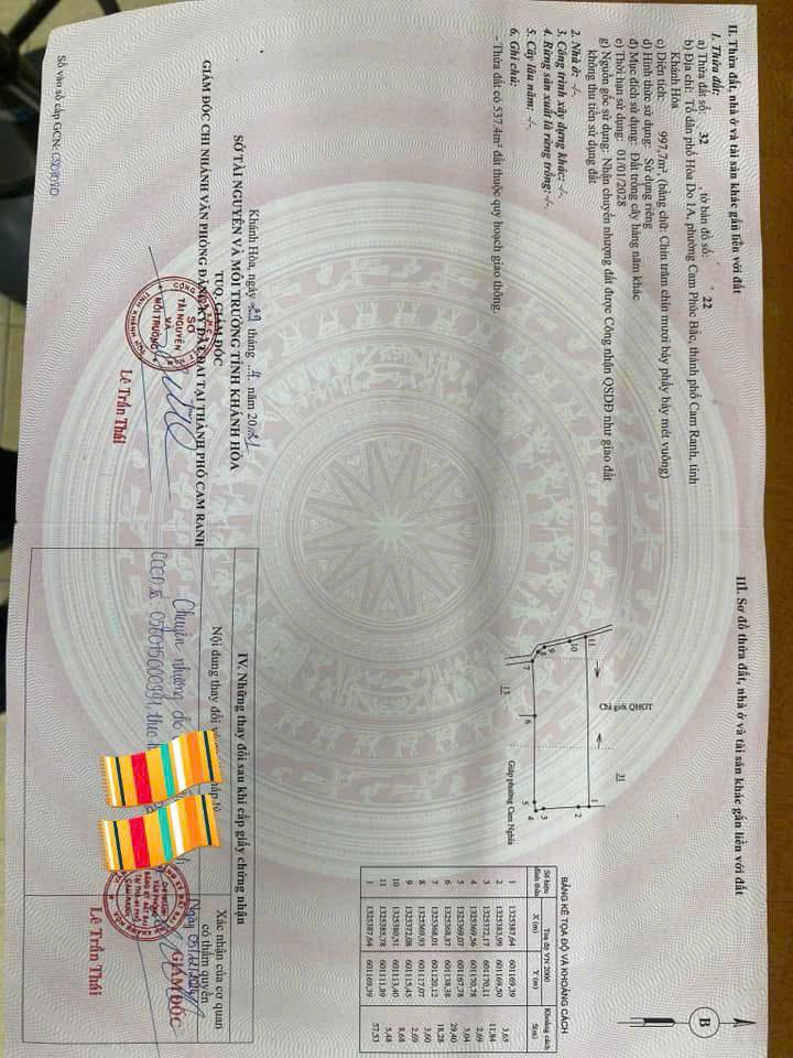 Đất nền Cam Phúc Bắc Cam Ranh 990m² giá 3 tỷ - Cơ hội đầu tư tuyệt vời!