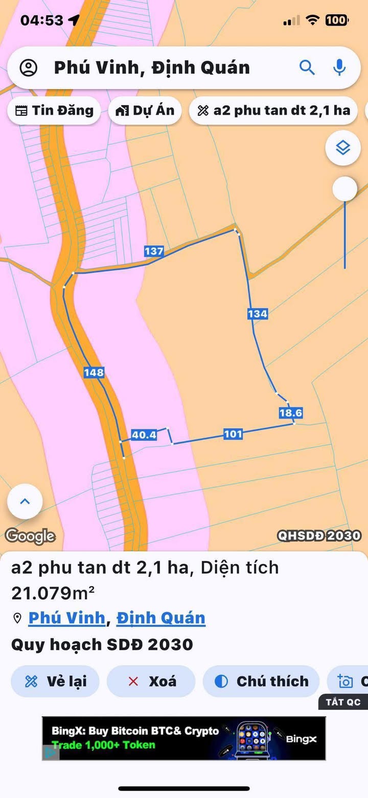 Đất Farm 2,1ha tại Phú Tân, Định Quán - Giá chỉ 16 tỷ, đầu tư sinh lời!