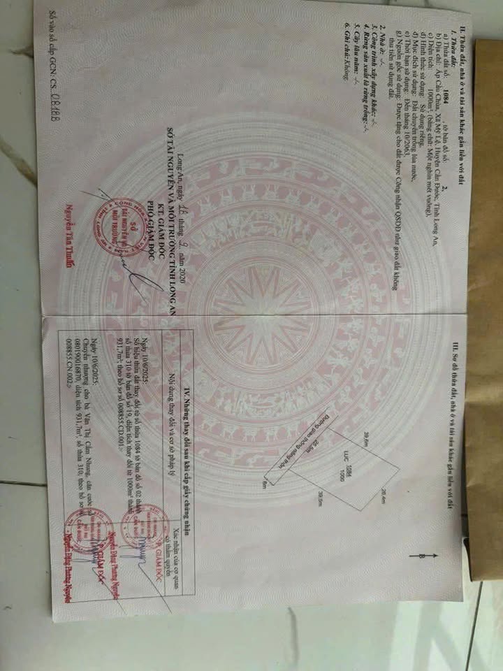 Đất thổ cư 1000m² tại Mỹ Lệ, Cần Đước - Giá chỉ 2.5 tỷ, thương lượng!