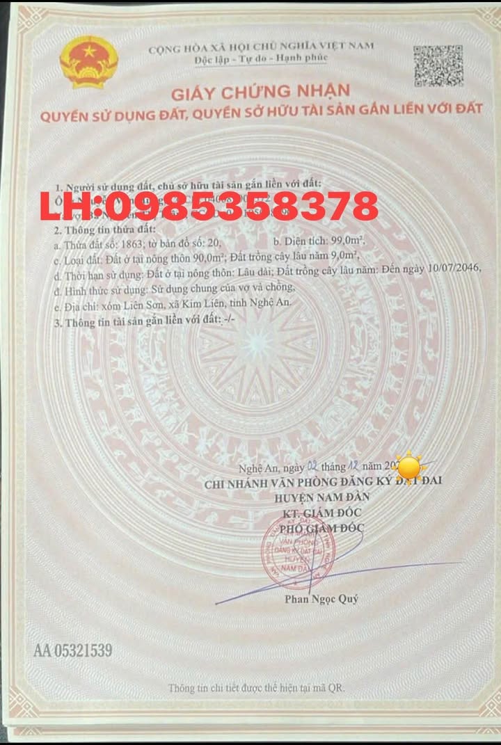 Đất nền Kim Liên, Nam Đàn 99m² giá thỏa thuận - Vị trí vàng, tiềm năng tăng giá!