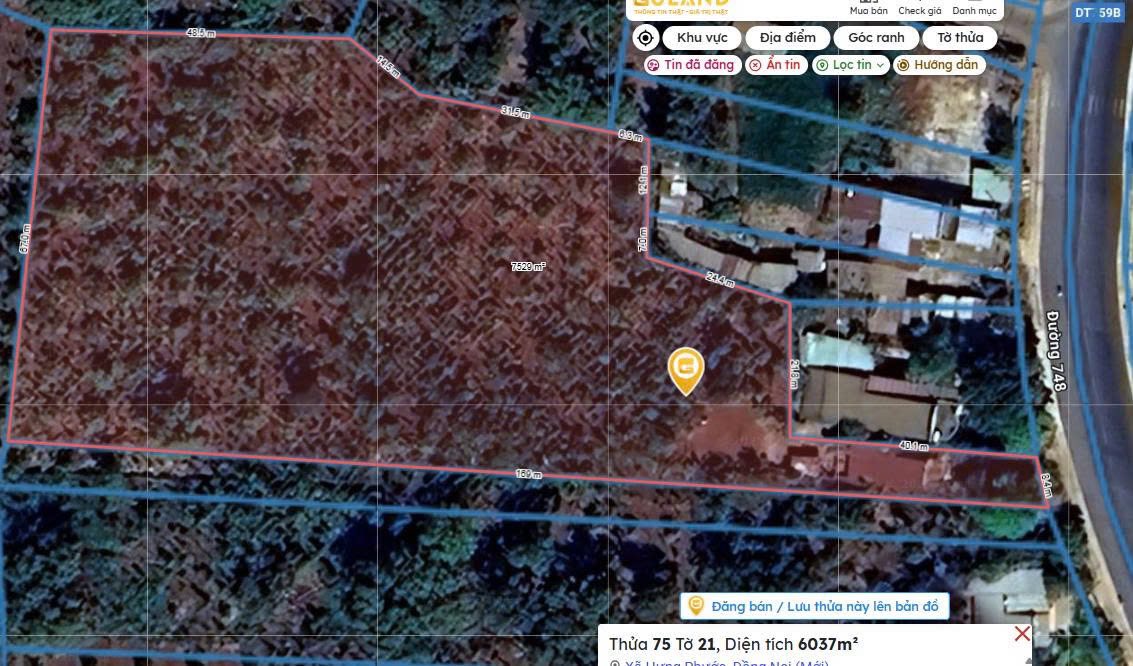 Đất nền mặt tiền ĐT 759B, Hưng Phước, Bù Đốp 6.037m² giá chỉ 3,7 tỷ - Cơ hội đầu tư sinh lời cao!