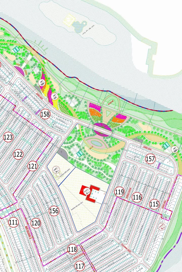 Đất lô góc Đầm Sen Nam Hòa Xuân 174m² giá 62 triệu/m² - Đầu tư sinh lời ngay!