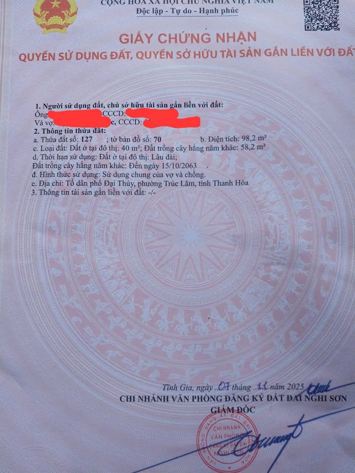 Đất nền Trúc Lâm, Nghi Sơn 200m² giá 550 triệu - Sổ đỏ chính chủ!