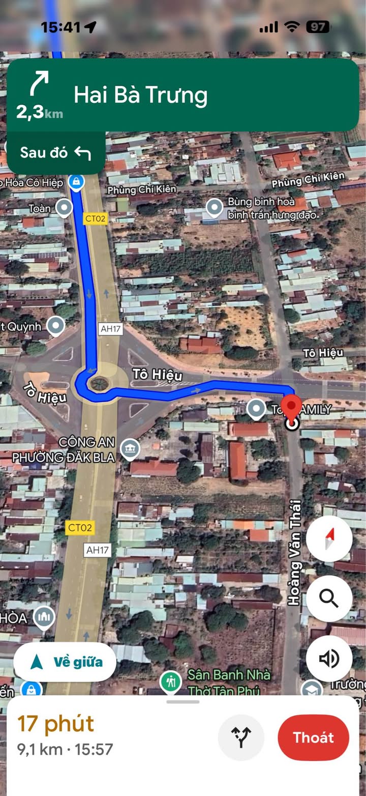 Đất thổ cư đường Hoàng Văn Thái, TP Kon Tum 336m² - Gần trường học và chợ