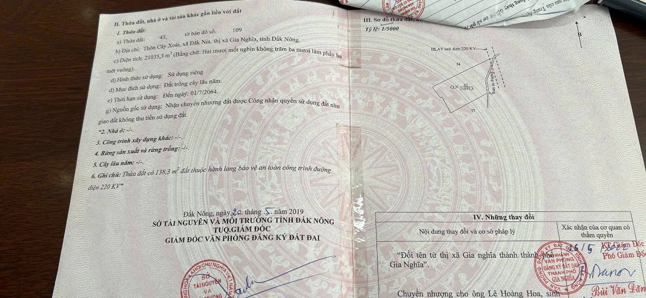 Đất nông nghiệp 2,3 hecta tại Đắk Nia, Đắk Nông - Giá chỉ 4,3 tỷ VND, thương lượng tốt!