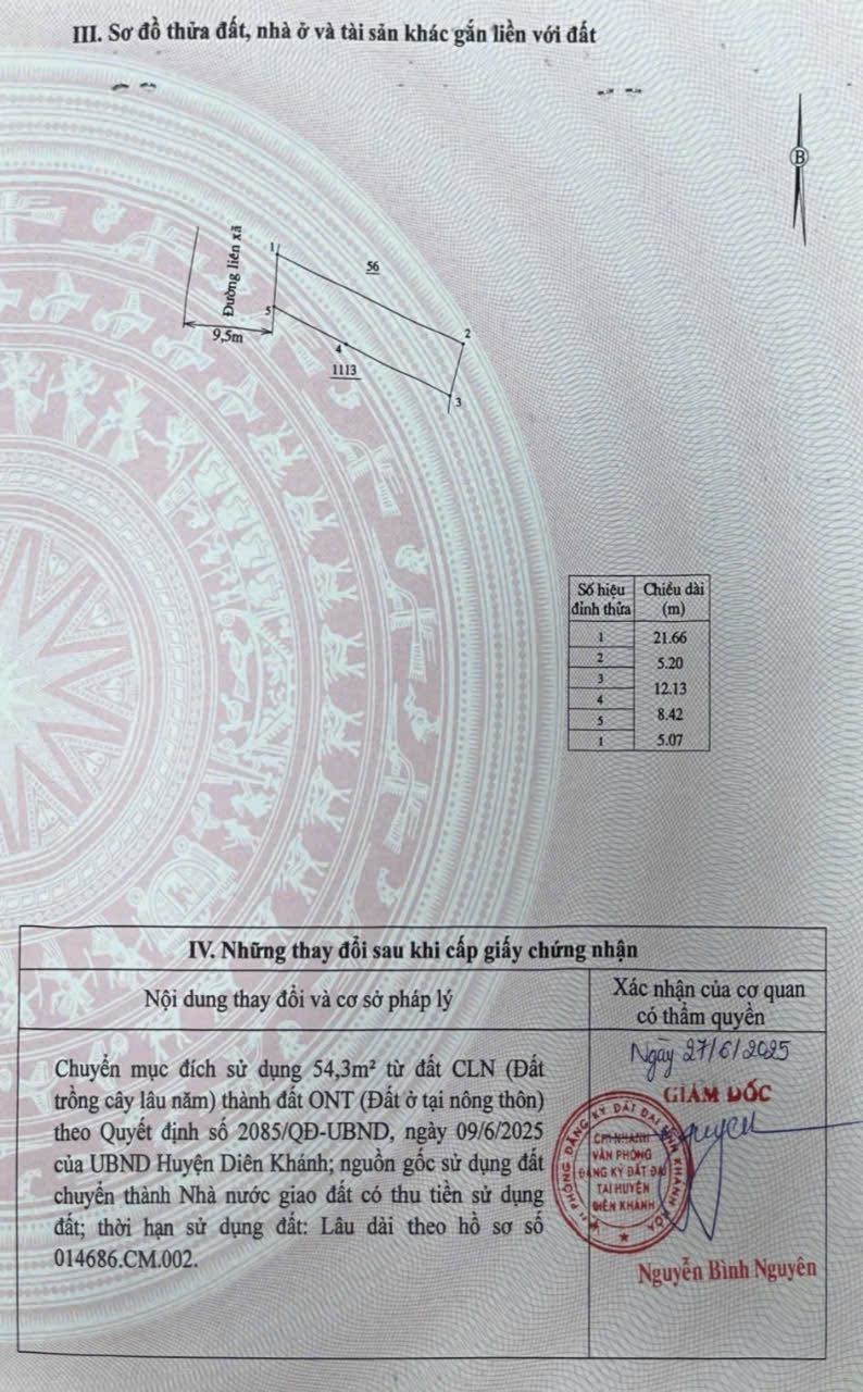 Đất mặt tiền đường Bà Đề, xã Diên An, 104.3m² chỉ 3.65 tỷ - Đầu tư sinh lời!