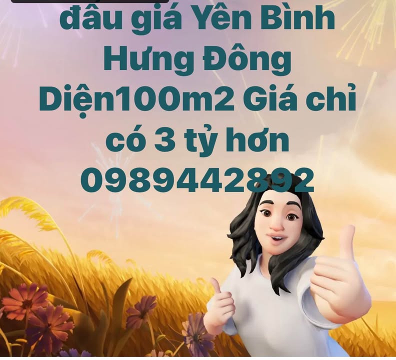 Đất nền Yên Bình, Hưng Đông 100m² giá 3 tỷ - Đầu tư sinh lời ngay!