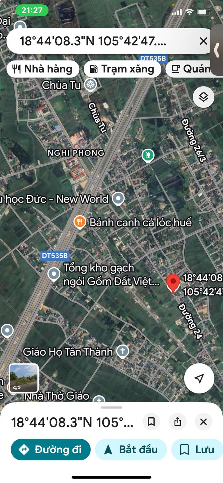 Đất Nghi Phong 210m² giá 2.1 tỷ - Mặt đường 24m, hướng Tây Nam
