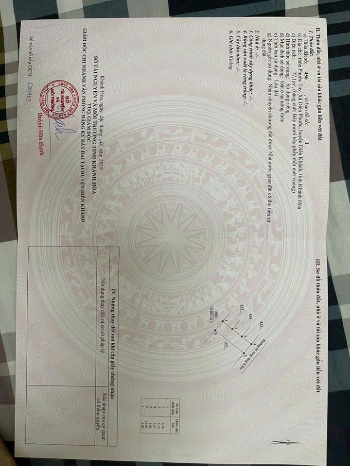 Đất thổ cư Diên Phước, Diên Khánh 77m² giá 589 triệu - Cơ hội đầu tư tuyệt vời!