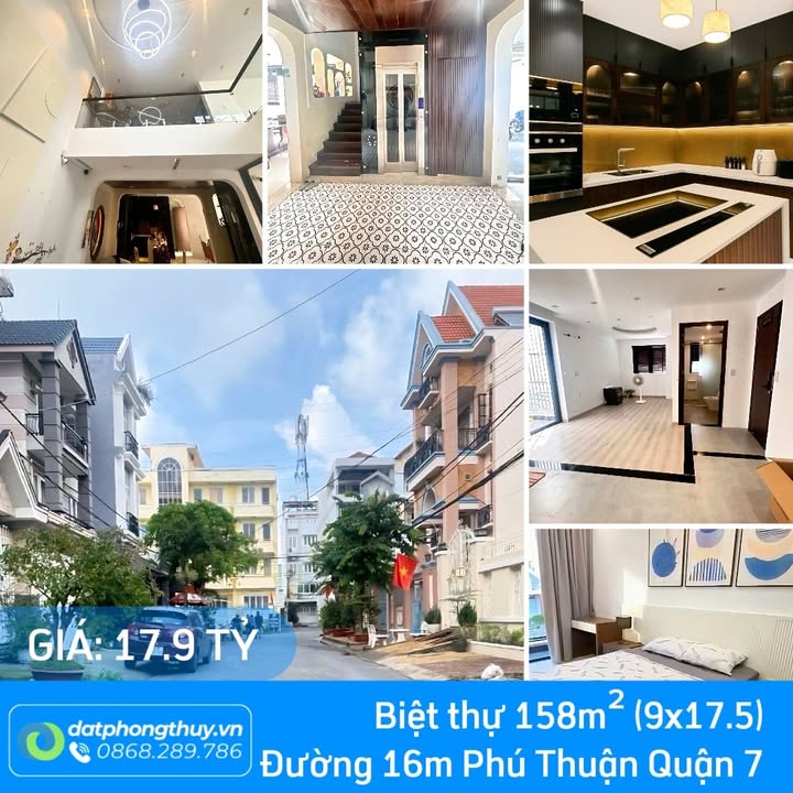 Biệt thự đường 16m Phú Thuận, Quận 7 - Diện tích 158m² giá 17.9 tỷ - Sang trọng và tiện nghi!