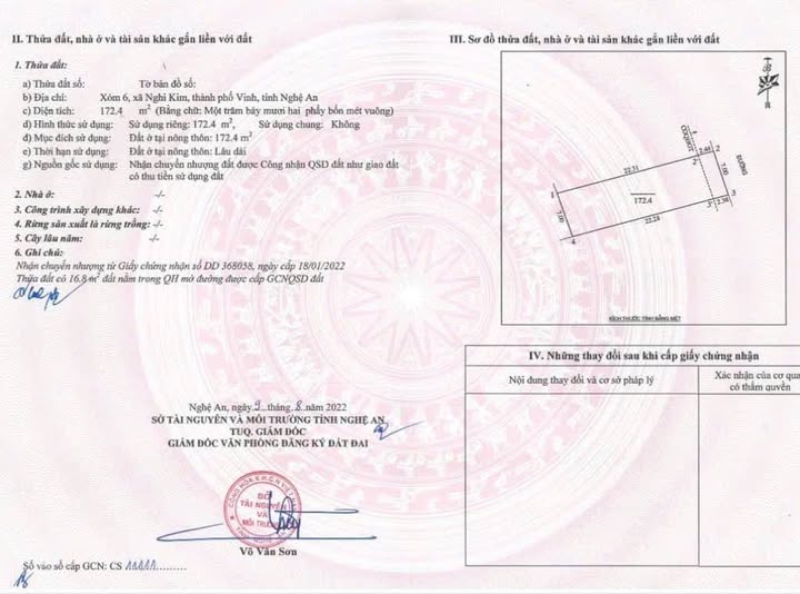 Đất nền Nghi Kim Vinh 172.4m² giá 4.35 tỷ - Cơ hội đầu tư tuyệt vời!