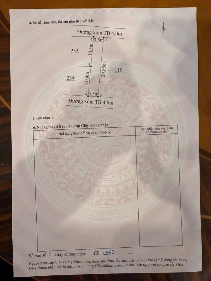 Nhà riêng Tiên Minh, Tiên Lãng 72.9m² giá 500 triệu - Đường ô tô đỗ cửa!