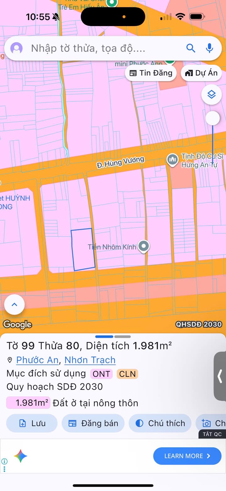 Đất thổ cư xã Phước An, Nhơn Trạch 1981m² giá 15.056 tỷ - Pháp lý rõ ràng, tách thửa dễ dàng!