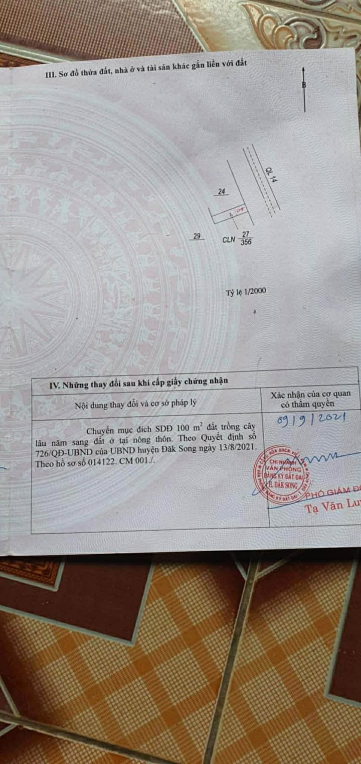 Đất nền mặt đường QL14 Trường Xuân 384m² giá 1.6 tỷ - Đầu tư sinh lời ngay!