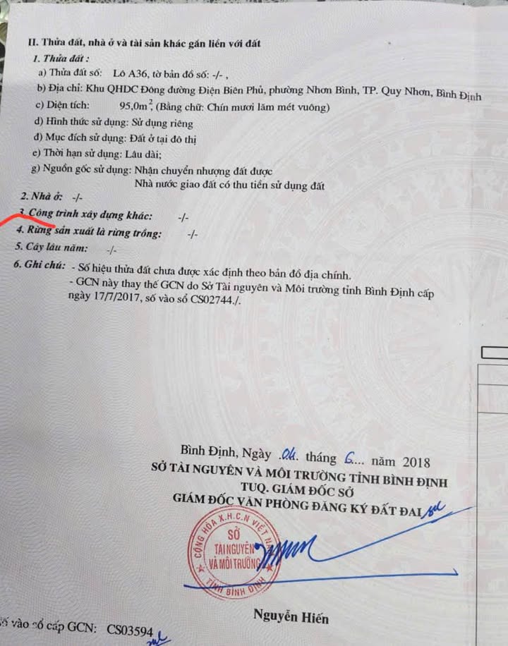 Đất mặt tiền đường Lâm Văn Thật, Quy Nhơn 95m² giá 3.59 tỷ - Đầu tư sinh lời ngay!