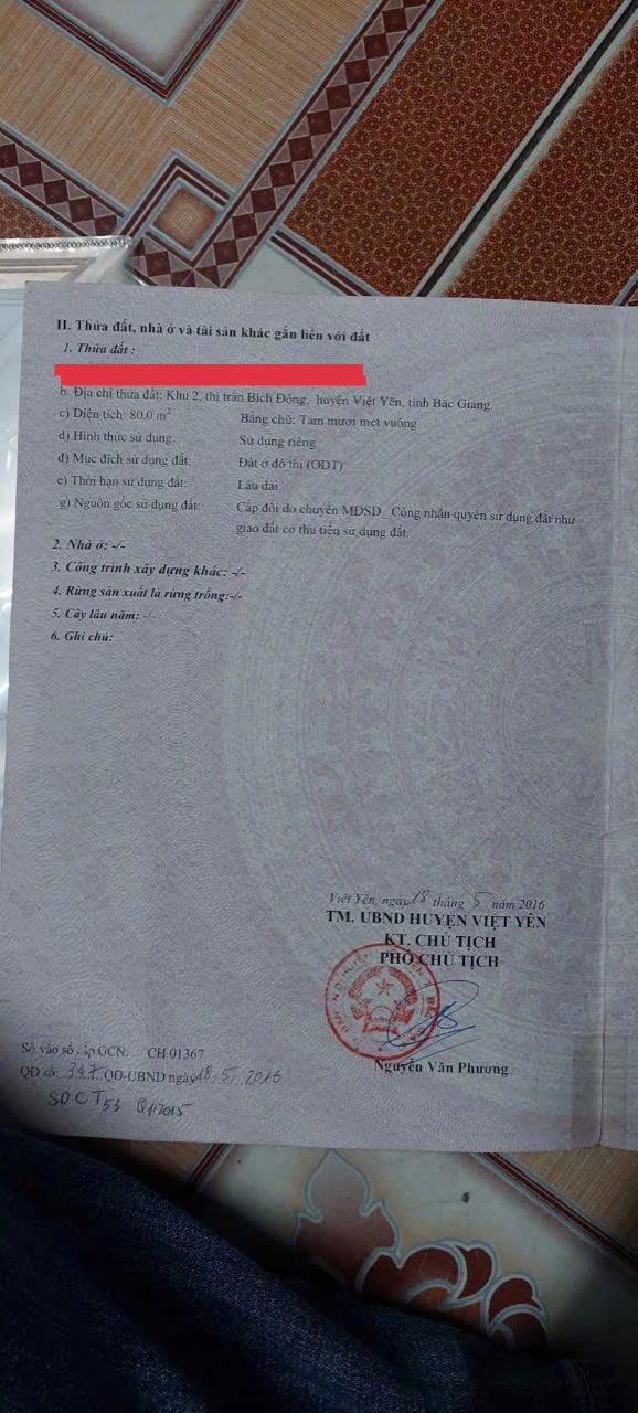 Đất nền Bích Động, Việt Yên 80m² giá 1.8 tỷ - Vị trí vàng, đầu tư sinh lời!