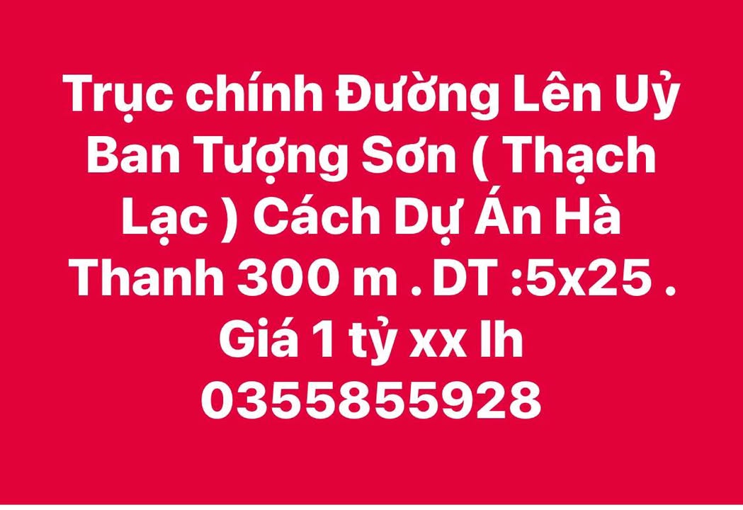 Đất nền Thạch Lạc, Thạch Hà 125m² giá 1 tỷ - Cơ hội đầu tư hấp dẫn!