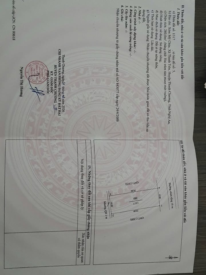 Đất nền Thanh Tiên, Nghệ An 280m² giá 1.9 tỷ - Cơ hội đầu tư tuyệt vời!