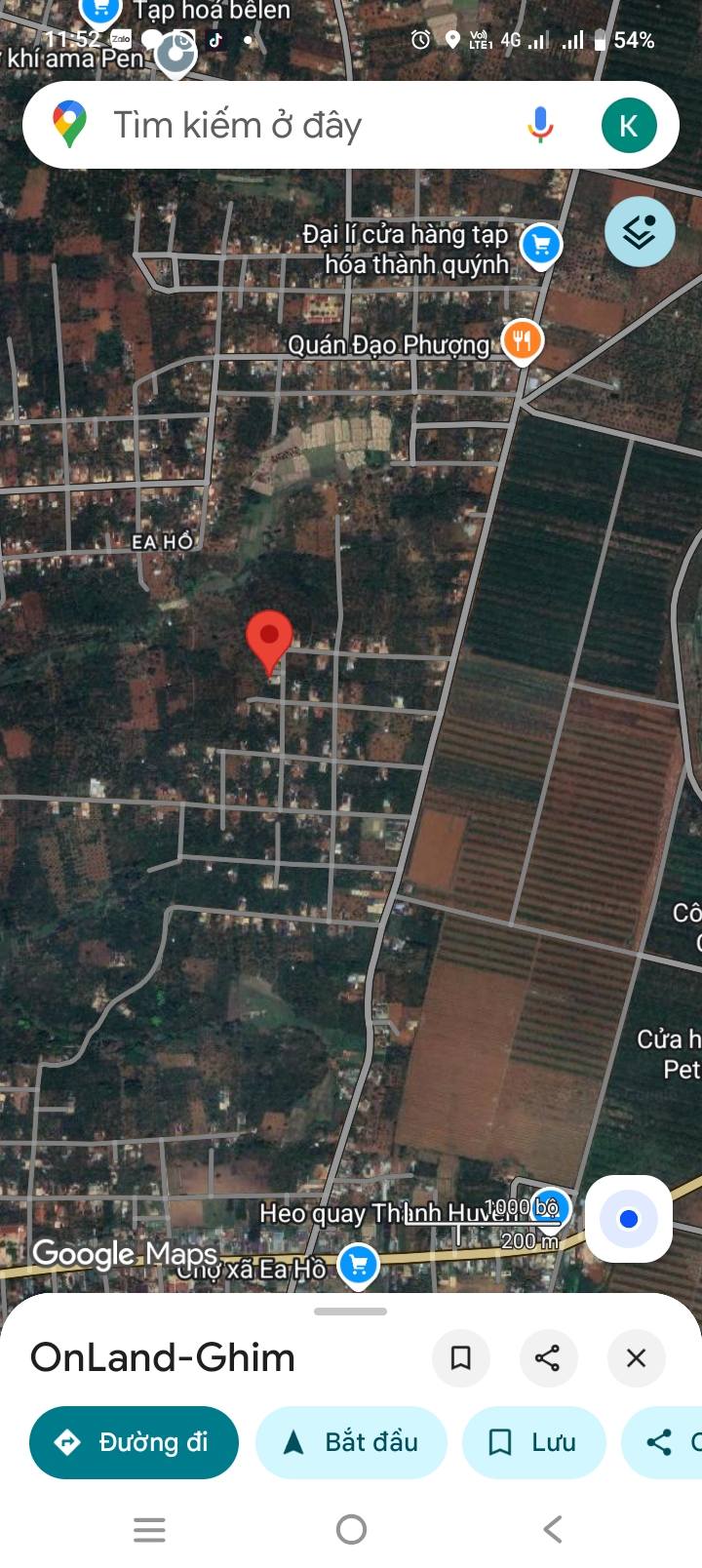 Đất nền xã Ea Hồ, huyện Krông Năng 250m² giá 420 triệu - Đường bê tông khu dân cư