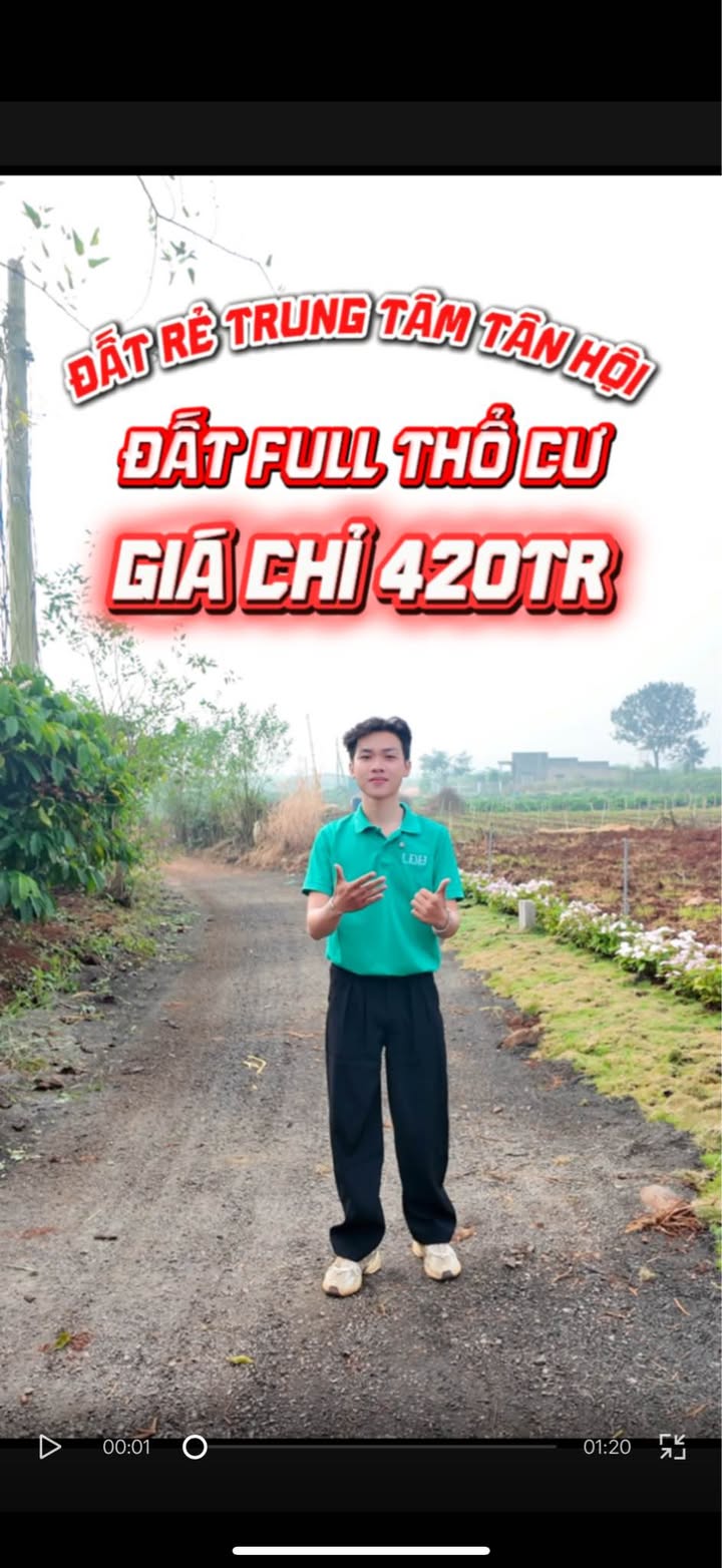 Đất nền Tân Hội 173m² chỉ 420 triệu - Cơ hội đầu tư sinh lời!