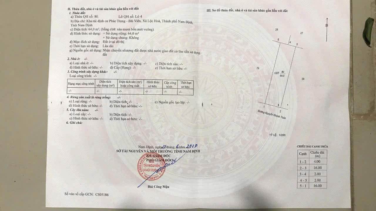 Đất mặt đường Nguyễn Khánh Toàn, 64m² giá 3.25 tỷ - Không vướng hố ga, tủ điện!