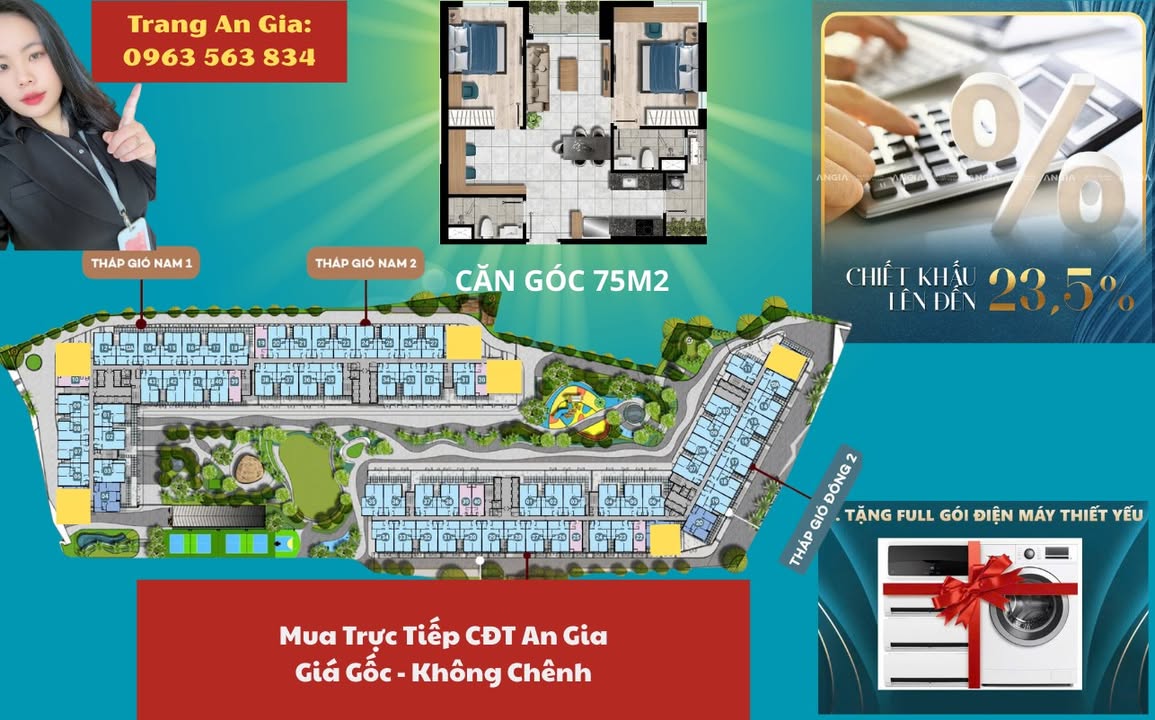 Căn hộ The Gió Riverside Dĩ An 75m² giá thỏa thuận - Chỉ còn vài căn chờ bạn!
