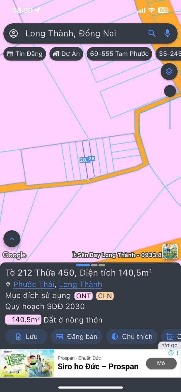 Đất nền Phước Thái, Long Thành 128m² giá 1.1 tỷ - Cơ hội đầu tư tuyệt vời!