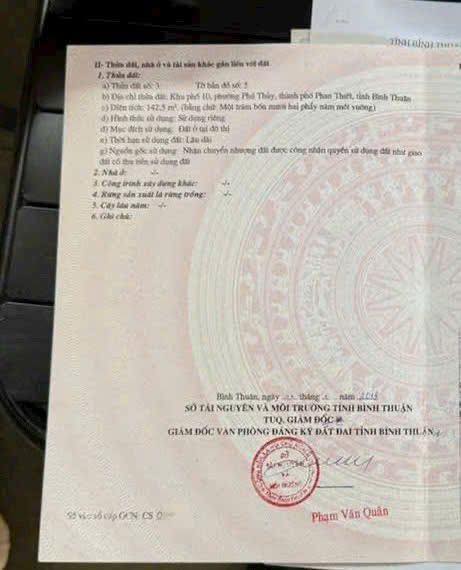 Đất thổ cư Phú Thủy, Phan Thiết 142m² giá 2.4 tỷ - Cơ hội đầu tư tuyệt vời!