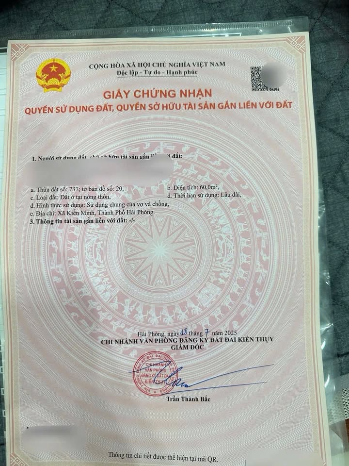 Đất nền Kiến Thụy Hải Phòng 60m² giá 800 triệu - Vị trí đắc địa ngay trung tâm hành chính