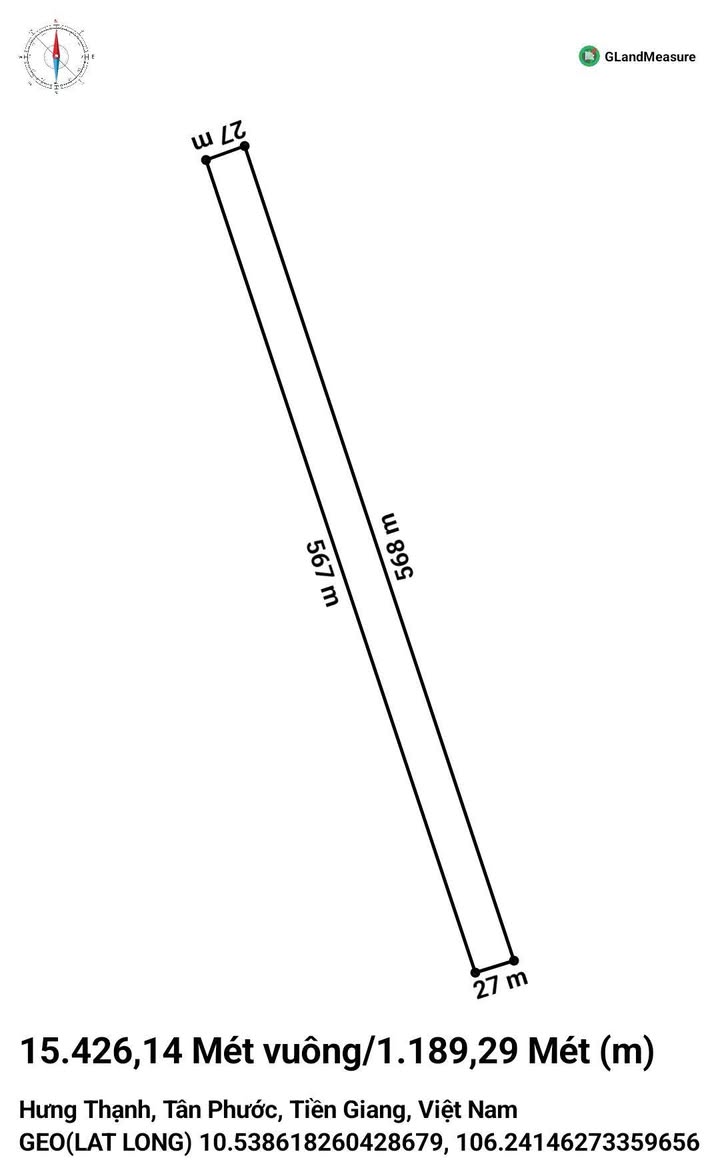 Bán đất mặt tiền Trườn Văn Sanh, xã Hưng Thạnh, 15 công chỉ 9.187 tỷ - Cơ hội đầu tư sinh lời!