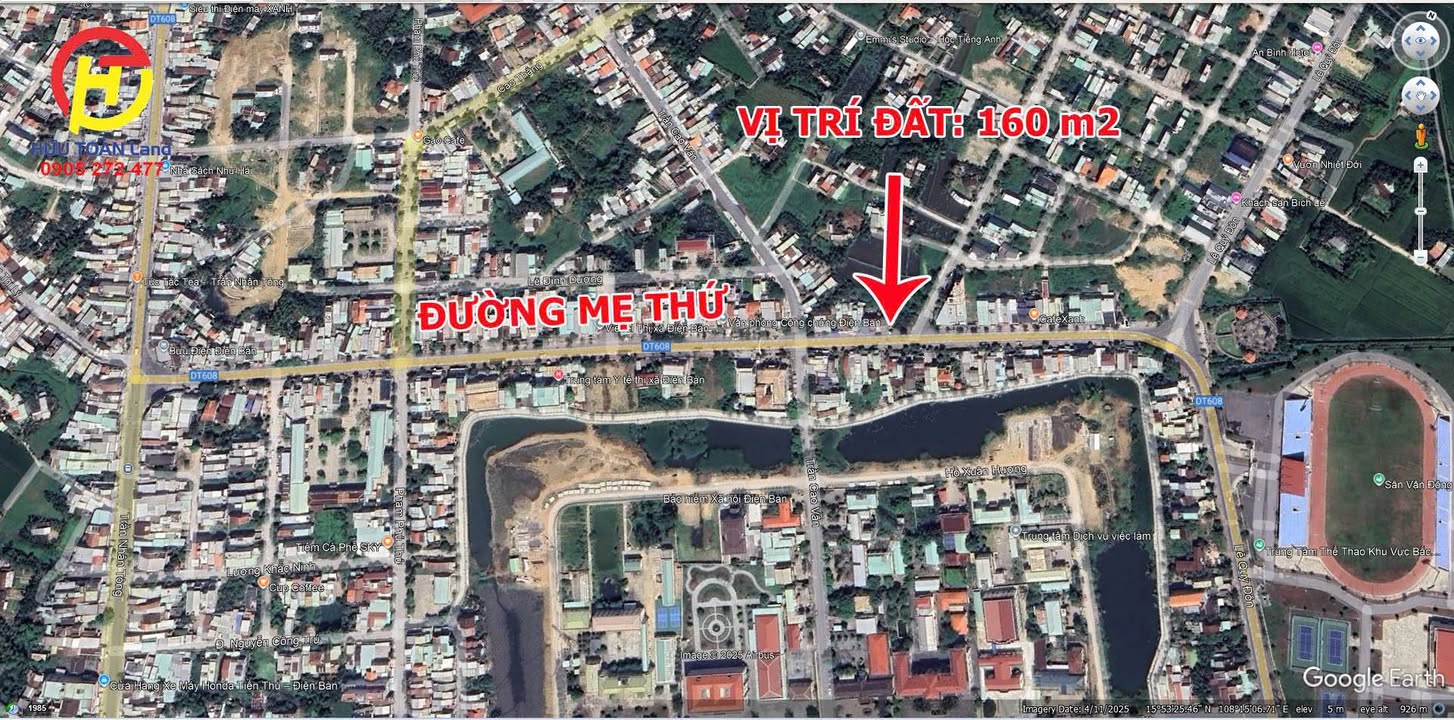 Đất mặt tiền đường Mẹ Thứ, Vĩnh Điện 160m² giá 3.3 tỷ - Đầu tư sinh lời ngay!