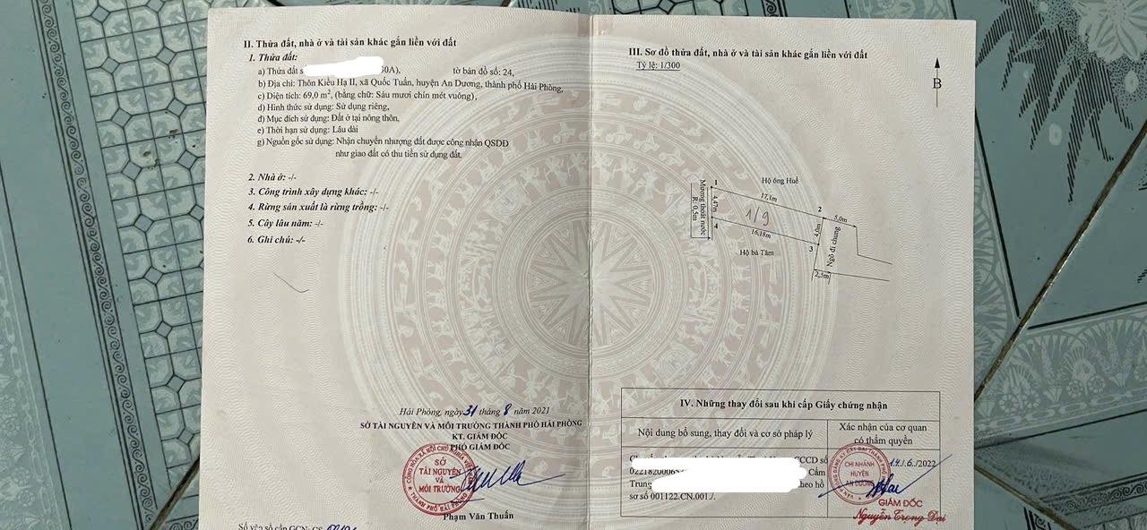 Đất nền Kiều Hạ, Quốc Tuấn, An Dương 69m² giá 745 triệu - Cơ hội đầu tư tuyệt vời!