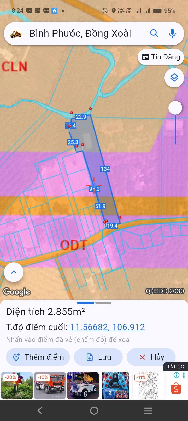 Đất nền 2,7 sào Tân Đông Hiệp, Dĩ An - Giá cực tốt cho nhà vườn!