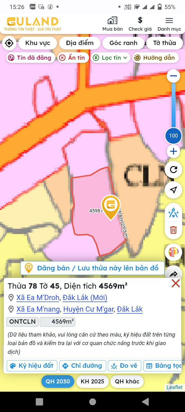 Đất nền thôn 6 Ea M'nang 1620m² giá 1.35 tỷ - Nằm gần đường nhựa thuận tiện!