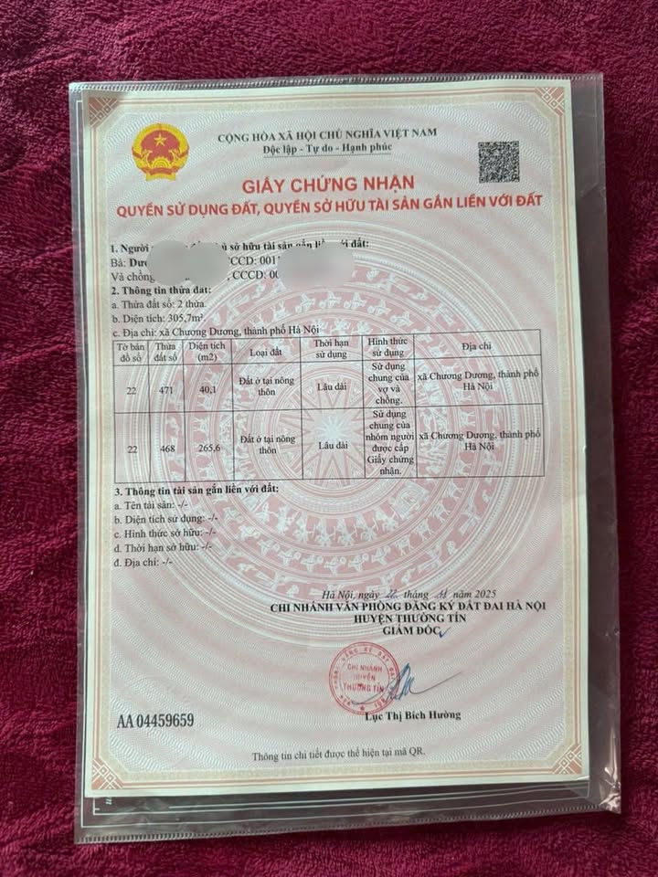 Đất nền Chương Dương, Thường Tín 40m² giá 2.15 tỷ - Cơ hội đầu tư không thể bỏ lỡ!