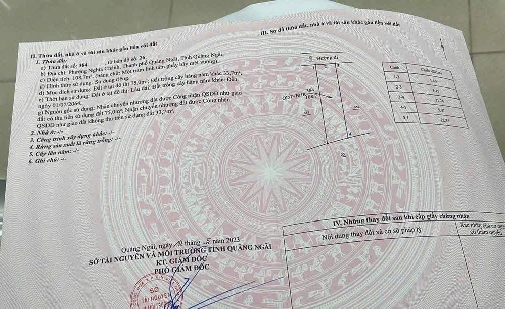 Đất mặt tiền hẻm 141 Nguyễn Du 110m² giá 1.6 tỷ - Gần quảng trường Trung tâm Quảng Ngãi!