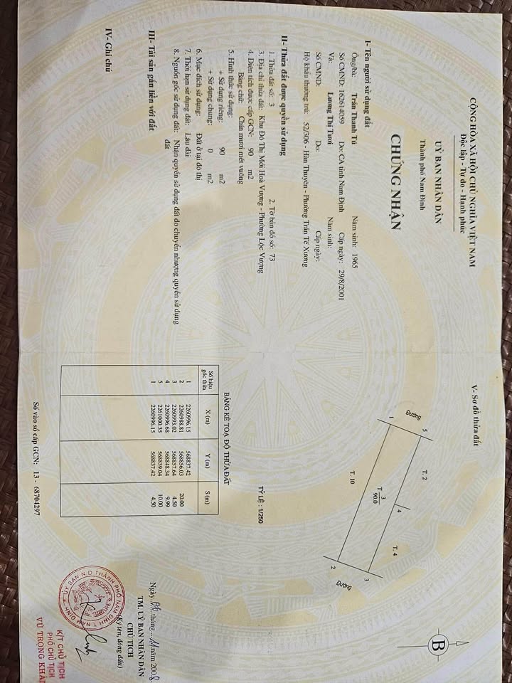 Nhà 3 tầng mặt đường Chu Văn An, Hoà Vượng, Nam Định 90m² giá 7.5 tỷ - Cơ hội không thể bỏ lỡ!