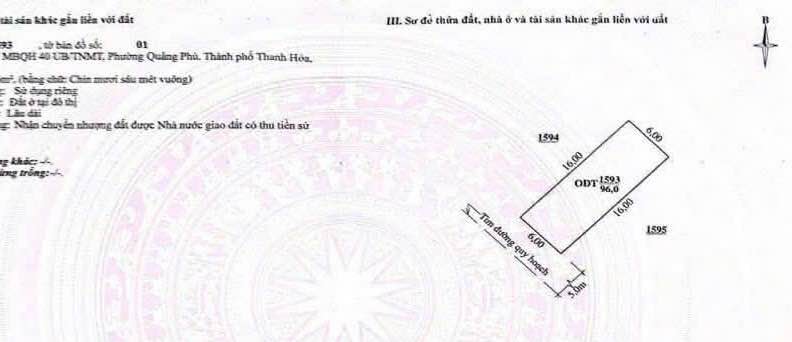 Lô đất mặt bằng quy hoạch 40 tại phường Quảng Phú, TP. Thanh Hóa - Tiềm năng tăng giá cao!