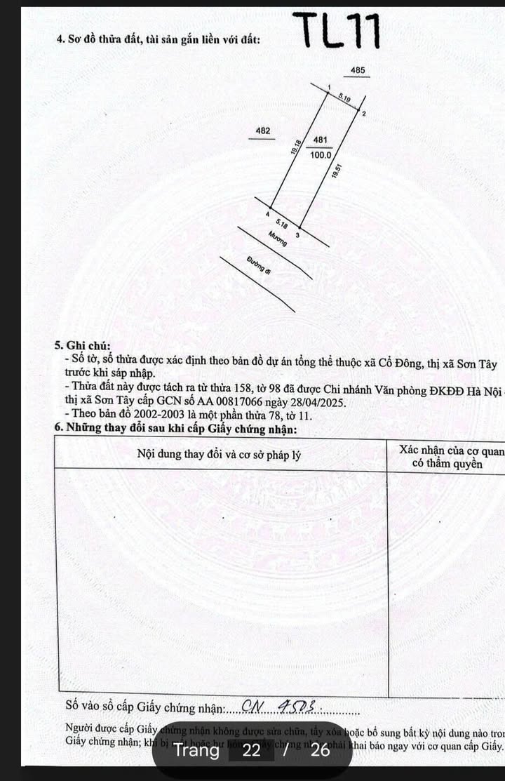 Đất thổ cư 100m² tại Cổ Đông, Sơn Tây - Tiện ích đầy đủ, giá thỏa thuận!