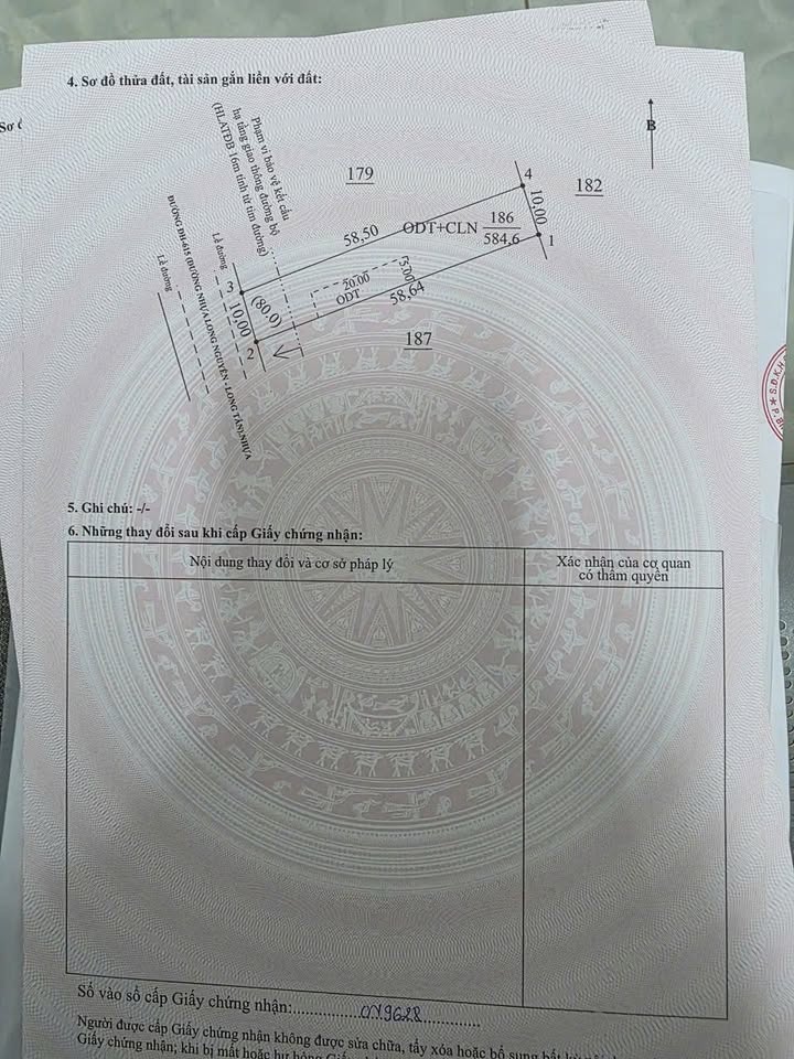 Đất nền Long Nguyên Bàu Bàng 580m² giá 1 tỷ - Vị trí đẹp, đầu tư sinh lời!