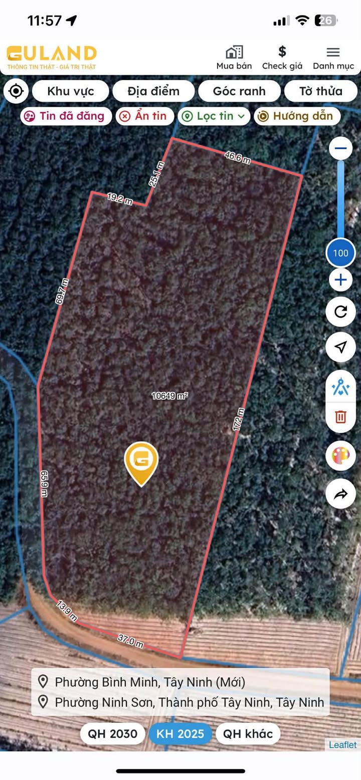 Farm 1ha Đường Đỏ, Thạnh Bình, Tân Biên giá 1.6 tỷ - Đầu tư tiềm năng!