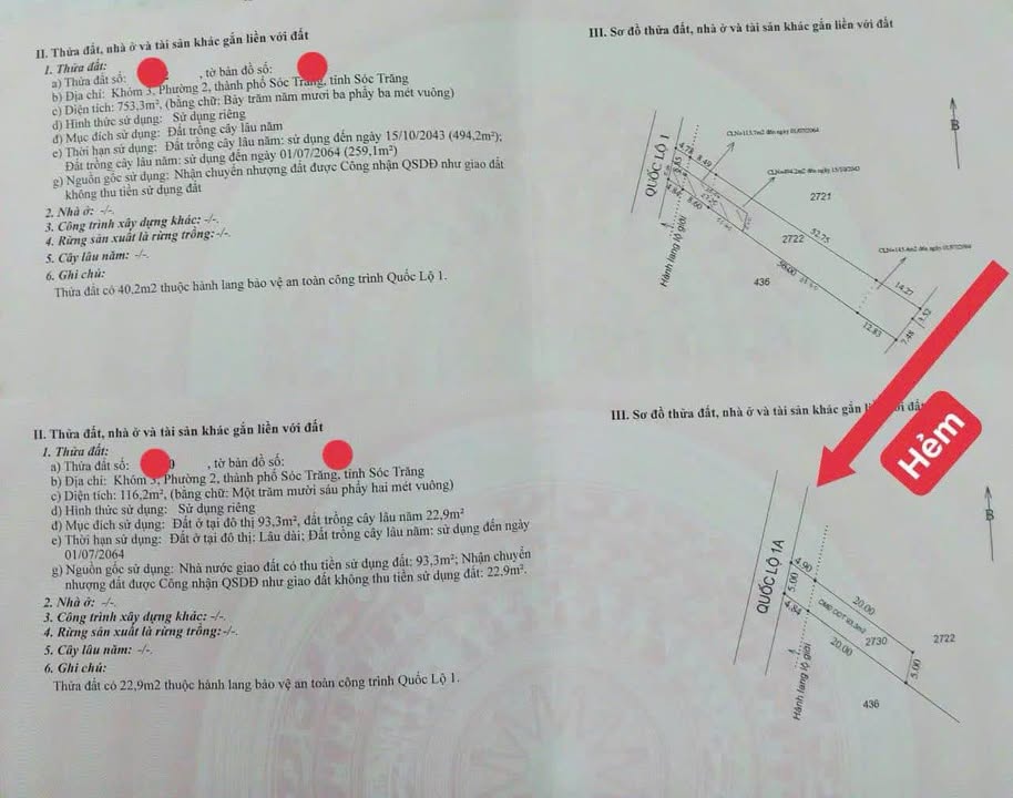 Đất 2 mặt tiền đường Võ Văn Kiệt, Sóc Trăng diện tích 756.5m² - Cơ hội đầu tư tuyệt vời!