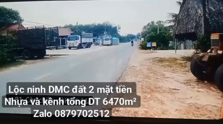 Đất 2 mặt tiền Lộc Ninh, Dương Minh Châu 6470m² giá 4 tỷ - Cơ hội đầu tư hấp dẫn!