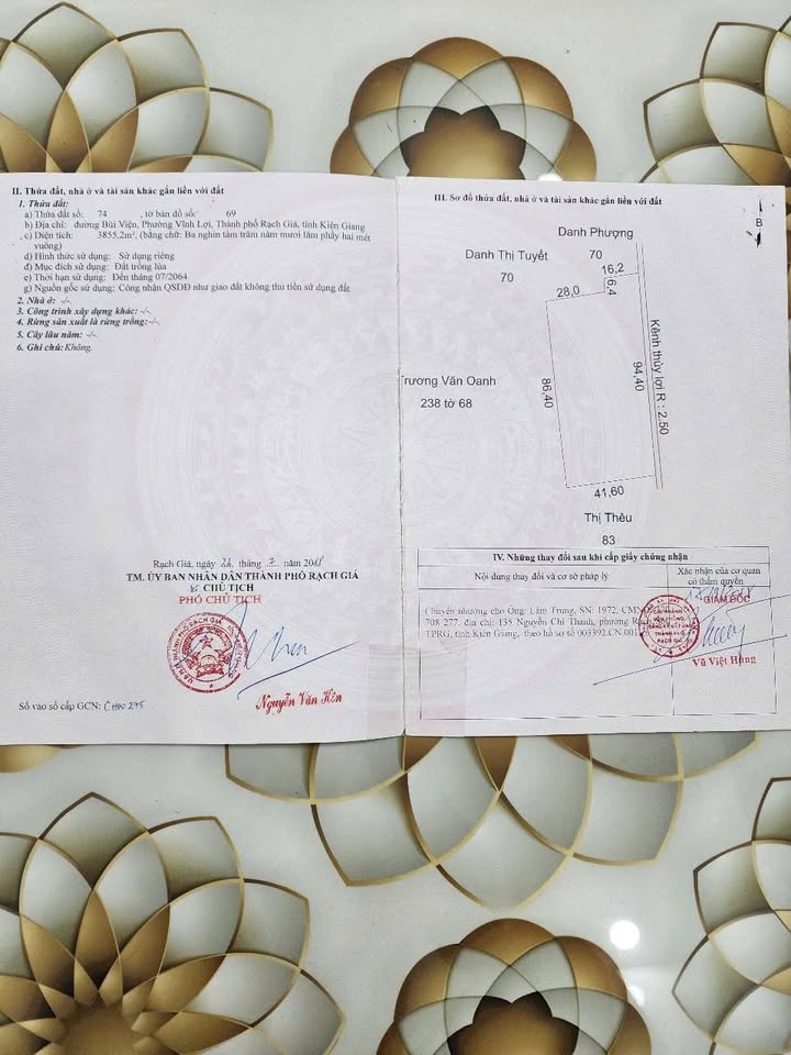 Đất nền Vĩnh Lợi, Rạch Giá 1000m² giá 700 triệu - Cơ hội đầu tư hiếm có!