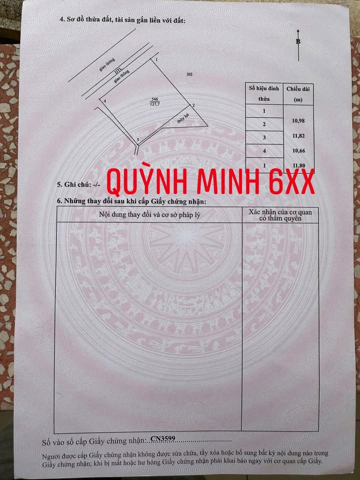 Đất nền Quỳnh Minh, Quỳnh Phụ 127m² giá chỉ 600 triệu - Cơ hội đầu tư tuyệt vời!