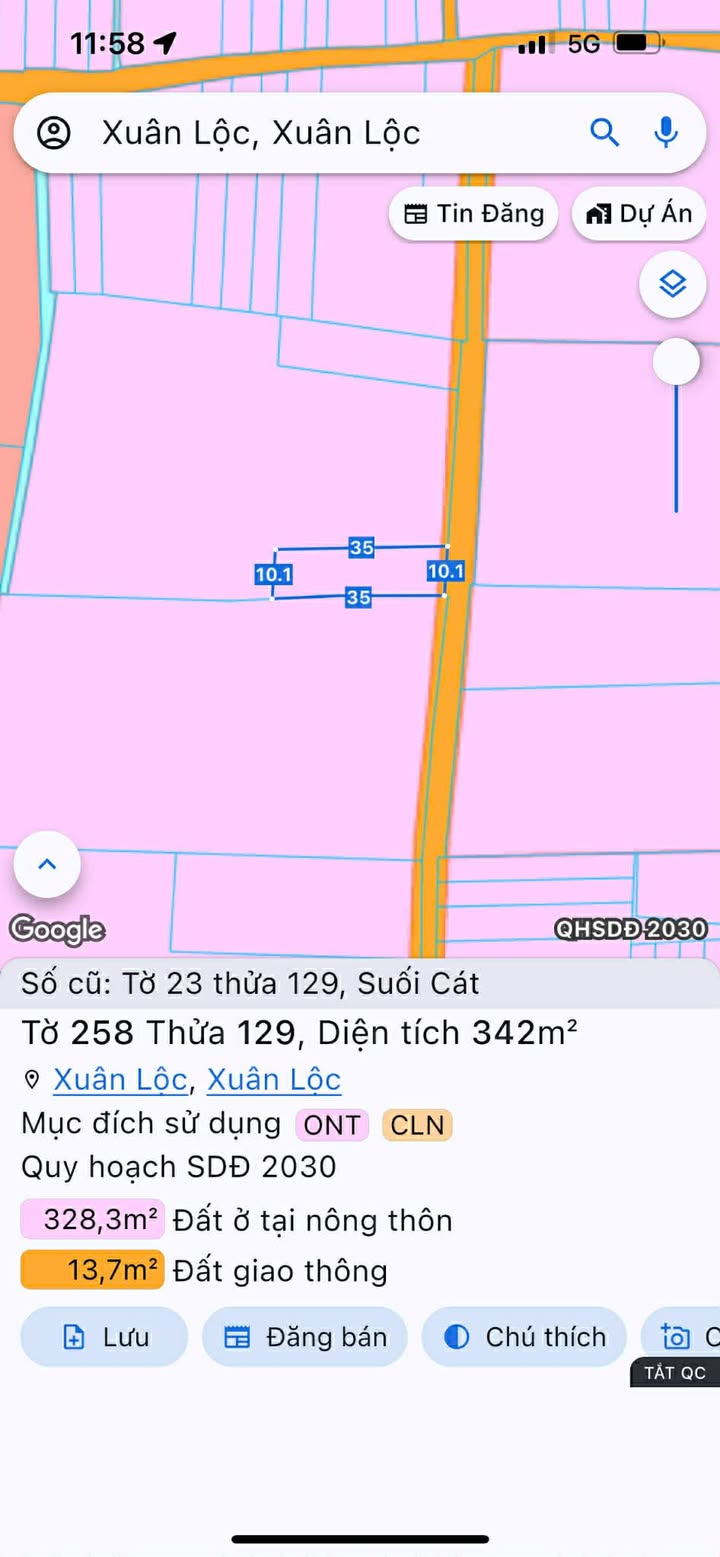 Đất thổ cư Suối Cát 350m² giá 1.5 tỷ - Cơ hội đầu tư hấp dẫn!